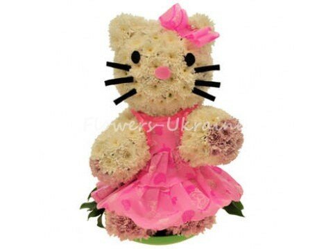 Design of flowers "Hello Kitty"