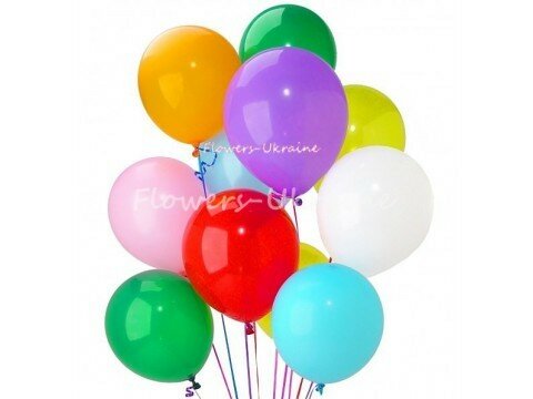 Helium balloons (by an item)